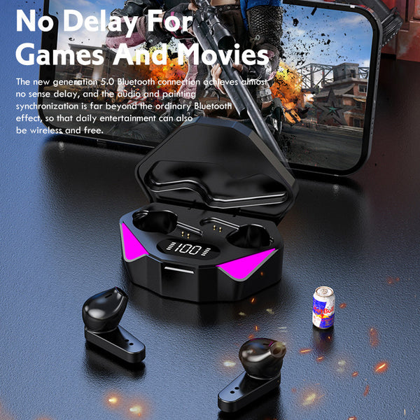 Wireless Gaming Headphones No Delay Noise Reduction